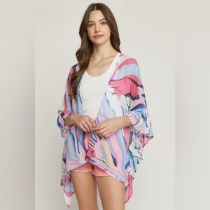 Entro one size lightweight kimono NWOT e